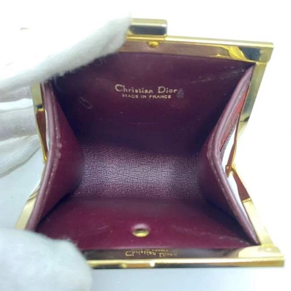 Christian Dior Wallet With Clasp Bordeaux Trotter Jacquard